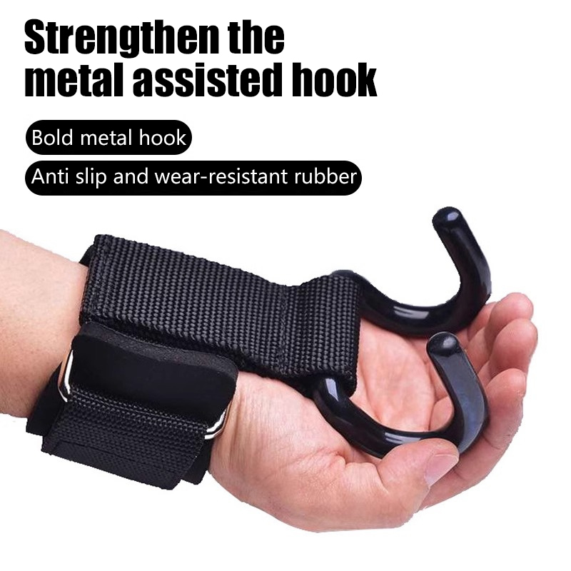 Wrist Wraps Weightlifting Support - 【F】2 unidades de ganchos para levantamiento