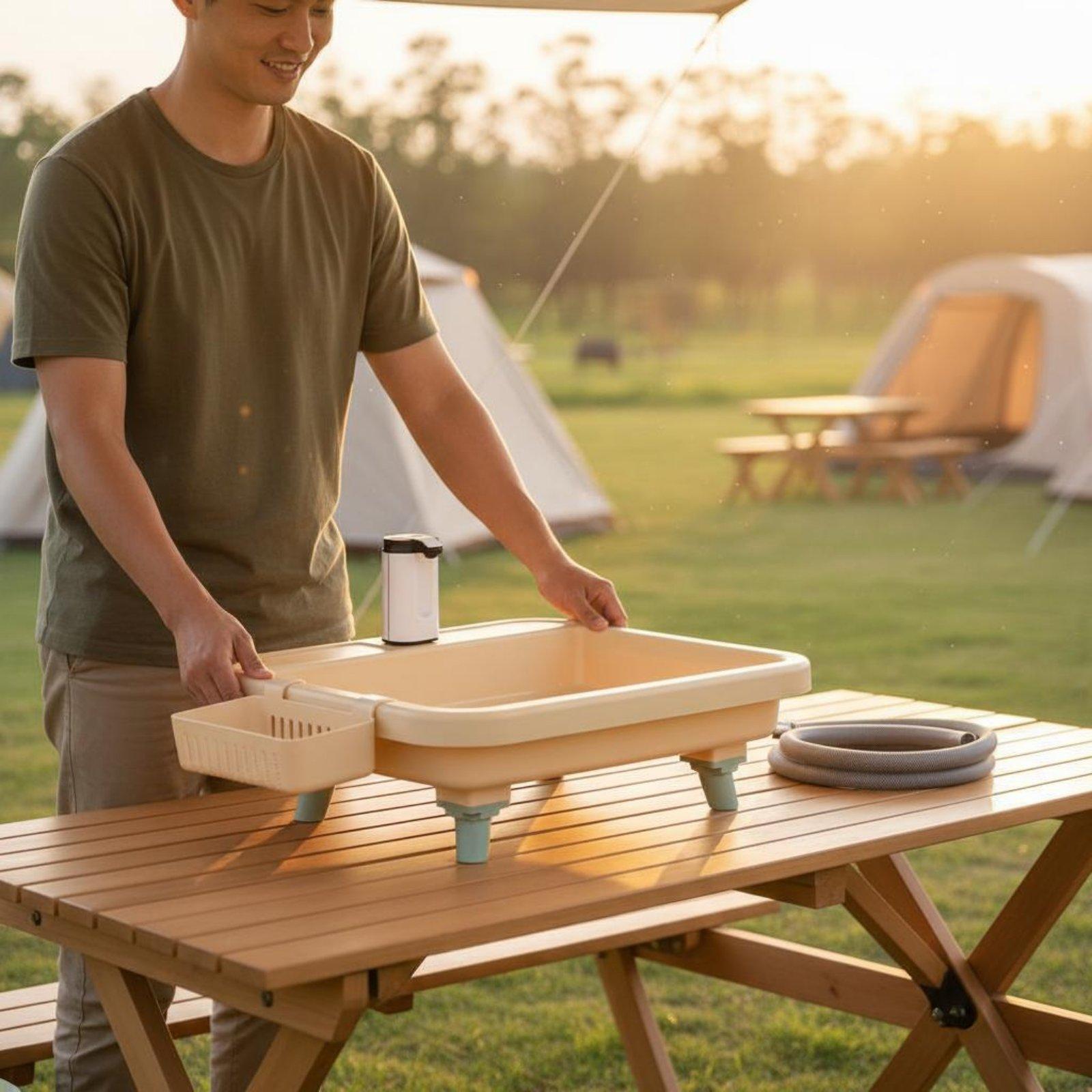 Fregadero Portátil para Campin - Camping reseña y precio